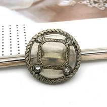 스웨터 원피스 샤오샹 금속 큐빅상감 원형 단추가디건 상의 버튼 옷 유니폼 장식 여성 1695853583, 13#, 28mm 6톨 룩