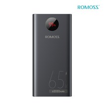 로모스 PEA40 Pro 초고속 충전 65W 대용량 보조배터리 40000mAh, 블랙