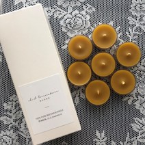 청도자연애 밀랍초 티라이트 세트, 7구, 무향