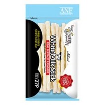 ANF 화이트 밀크스틱 27Px10봉 천연물소 가죽껌 치석제거 강아지개껌 우유껌, 3개, 화이트 밀크스틱 27P