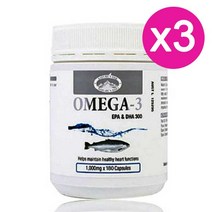호주 네이쳐스탑 오메가3 180정 (6개월분) 1000mg DHA 연어오일, 3개