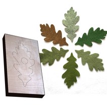 홈공방 가죽공예 모양 펀치 패턴 몰드 잎 디자인 70x35mm 크기 가능, 아크릴 칼 금형