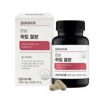모어네이처 철분제 천연 임산부 식물성 유기농 부원료 철분 영양제 60정 2개월분, 1box