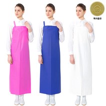 예경 [고주파]앞 뒤 다른 기능성 우레탄 H형 방수 앞치마_대, PO-0536/분홍색(반투명), 1개