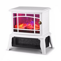 회전 전기 히터1500W 소형 데스크탑 전기 난방 화로 휴대용 온도 조절기 겨울 거실 난로 빠른 히터 방, 01 WHITE