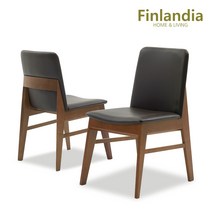 핀란디아 베그 체어 식탁의자, 월넛+블랙