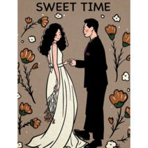 달콤한 결혼 DIY 인물화 색칠하기 사랑 담아 신혼부부 러브웨딩 보면 기분이 좋아지는 피포페인팅 기념일 밸런타인 데이 깜짝선물 신혼집 꾸미기 집콕취미 그림그리기 소품 티레오, 18번사랑유화(액자프레임포함)40*50CM