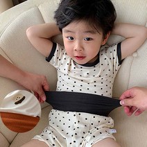 골지배앓이방지 아동 실내복 2종세트 (곰돌이+땡땡이)