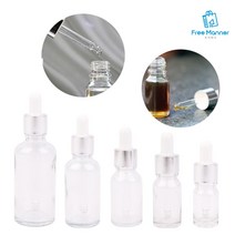 투명 스포이드 유리 리필 공병, 5ml, 5병