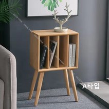 소나무 원목 북유럽 감성 우드 LP 보관함 수납장 정리함 책장 거실 침대 협탁, A타입