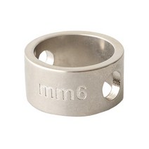 22FW MM6 MAISON MARGIELA 엠엠식스 메종마르지엘라 엔그레이브 로고 링 실버 SM7UQ0022 SV0148