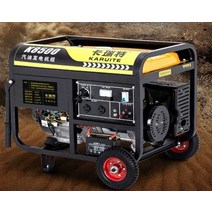 가솔린 발전기 220V 저소음 휴대용 캠핑 인버터, 5500W 핸드스타트 + 가솔린 연소 220V