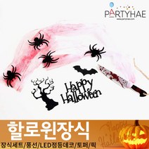 (주)파티해 할로윈 장식2 D-G - 월데코 종이등 데코 행잉 호박 LED 거미줄, E32_피묻은할로윈행잉데코-식칼