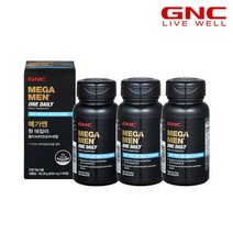 [GNC]메가맨 원데일리 멀티비타민(60정)60일분x3병, 60정, 1세트