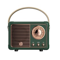 HM11 블루투스 스피커 빈티지 미니 오디오 카세트 라디오 무선 컴퓨터 스마트 기프트, 초록, 녹색