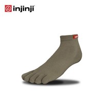 INJINJI 인진지 쿨맥스 양말 미니크루 발가락 양말 등산 양말 스포츠 양말, S, SAND
