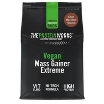 THE PROTEIN WORKS 더 프로테인 웍스 비건 매스 웨이트 게이너 익스트림 파우더 초콜릿 헤이즐넛 헤븐 1kg, 1세트
