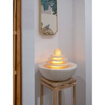 인테리어분수 실내미니분수 실내분수대 미니분수, 흰색 따뜻한 램프 모델 - USB 헤드 워터