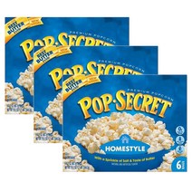 Pop Secret 팝콘 홈스타일 프리미엄 90.7g 6개입 1팩, 3팩