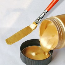 아크릴컬러물감 붓포함 손그림 취미미술60ml 메탈릭 아크릴 페인트 골드슬리버 방수 조각상 색칠을 위해 퇴색되지 않은 diy 손 옷 페인트 낙서 안료