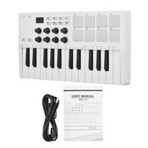 비트메이커 작곡 편곡용 디제잉25-키 MIDI 제어 키보드 미니 휴대용 USB 컨트롤러 25 속도 민감한 키 8 RG, 01 25-Key
