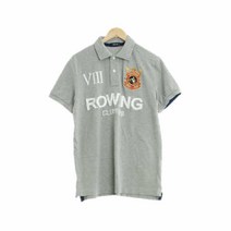 해지스 헤지스 그레이 무지 면 반팔카라티 남자 M [100]