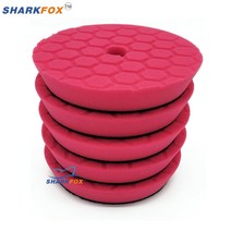 그라인더톱날 원형 헤라 자동차 스폰지 버프 연마 패드 및 5 125mm6150m, 19.Red x 5pcs  5Inch Backer