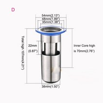 측구수로관 사각 원형 수로관 뚜껑 ledfre 304 스테인레스 스틸 바닥 욕실 배수, lf66011d