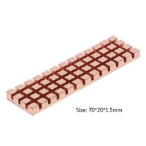 순수 구리 히트 싱크 쿨러 히트 싱크 M.2 NGFF 용 열전 도성 접착제 2280 PCI-E NVME SSD 70x20mm 두께 1.5 / 2 / 3 / 4mm, 진한 파랑