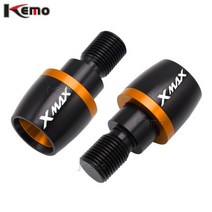 nmax pcx 호환슬라이더 프론트 리어 머플러 가드 Yamaha XMAX X 400 2013-2019 250 125 오토바이 핸들 바, 04 주황색