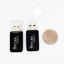 간편 메모리 카드 리더기 Micro SD 소형 신형 블랙, 신형리더기 블랙JR096