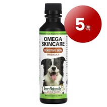리암마켓 Terry Naturally 테리 내추럴리 강아지용 민감성 피부 털 건강 관리 보충제 오메가 236ml 1팩, 5팩