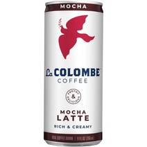 라콜롬브 드래프트 라떼 유당프리 글루텐프리 오가닉커피 1개 266ml 12개 세트, 모카g, 9 Fl Oz(12개 팩)ml