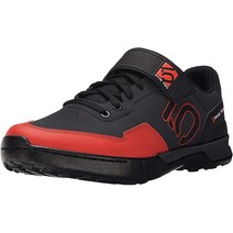 Five Ten 남성용 Kestrel 레이스 마운틴 바이크 슈즈 (클립리스) 블랙, 10.5, Core Black/Solar Red/Grey Two