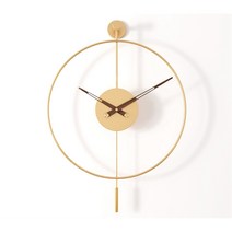 노먼벽시계 노몬 시계 아트월 바르셀로나 북유럽 집들이선물 모던, 블랙 트럼펫 지름 40cm