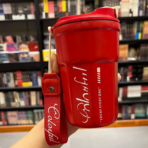 [BOBOROOM] 스파클링 텀블러 400ML 4종류 (그린 레드 블랙 아이보리), 아이보리