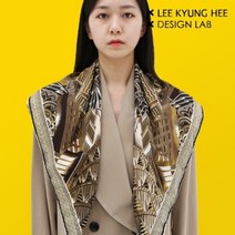기타 바보사랑[이경희 디자인랩]여성 명품 스카프 90 누보 브라운 롱 대형 숄 사각
