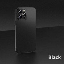 애플 아이폰14프로 호환 케이스 IPHON 12 13 14 Pro Max Plus 용 자기 금속 전화 렌즈 필름 보호 기능이있는 Iphone 전기 도금 알루미늄 바디 커버, 아이폰 13 ProMax용, 검은색