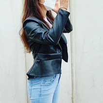 코앤코쿤 블랙 레더 자켓