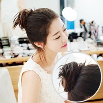 빨간머리 곱창 여우별 여성 부분가발 똥머리 붙임가발, 1개, 곱창가발_여우별_내추럴브라운_11cm(소)