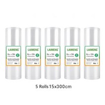 가정용 진공 포장 기계 진공팩 떡 포장기계 laimeng 5 롤 수비드 롤 백 식품 보관 봉인용 백 r129 254, 협력사, 5R 15-300cm