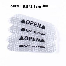 형광 자동차 도어 반사 스트립 경고 스티커 Lada granta vesta kalina priora niva largus Opel Astra H G J zafira, 하얀색