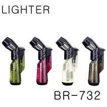 토치라이터 BR-732 색상(그린 레드 투명 블랙) -랜덤