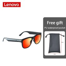 가벼운헤드셋 게임헤드셋 무선 가성비 블루투스 헤드셋 Lenovo-Laiku C8 안경 헤드셋 라이딩 운전용 선글라스 스포츠용 음악 헤드폰 청색광 차단, 검은색 가방