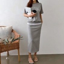 [쏭스타일] 포르타맨투맨스커트세트