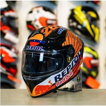 ROC 01 오토바이 풀페이스 헬멧 바이크 핼맷 Honda REPSOL 클래식 스쿠터, XXL, DUCATI V1