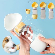 도매창고 구름 강아지 애견 고양이 휴대용 산책 간식 물통 급수기 텀블러 보틀 물그릇 식기, 구름물통-600ml, 화이트
