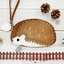 고슴도치 파우치 만들기 가죽공예키트 친구생일선물 바느질세트 손바느질 diy소품