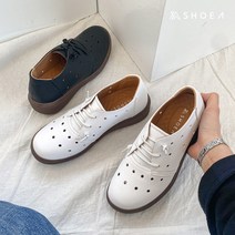 [노마진세일] 슈아 펀칭 소가죽 키높이 운동화 통굽 스니커즈 슬립온