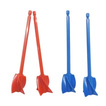 1/4 조각 페인트 믹서 드릴 부착 페인트 믹서 드릴 부착 페인트 스트리어, 2 빨간 2 파란색, 1개